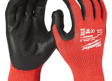 MILWAUKEE GUANTI MOD. CUT C GLOVES COLORE ROSSO/NERO TG11 (XXL)