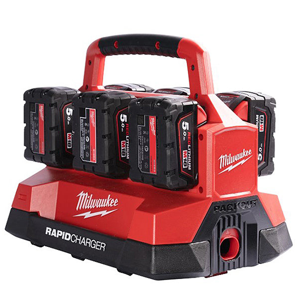 MILWAUKEE PACKOUT CARICABATTERIE MULTIPLO ART. M18 PC6