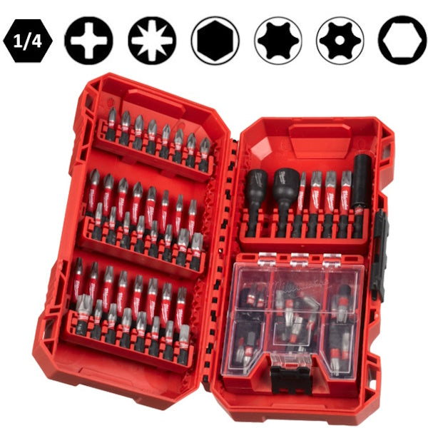 MILWAUKEE SET AVVITATURA SHOCKWAVE IN CASSETTA DI PLASTICA PZ75