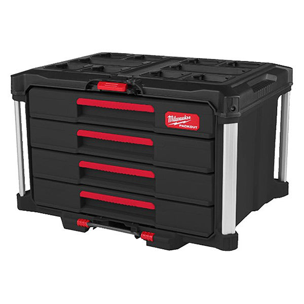 MILWAUKEE PACKOUT CASSETTIERA PORTAUTENSILI A 4 CASSETTI