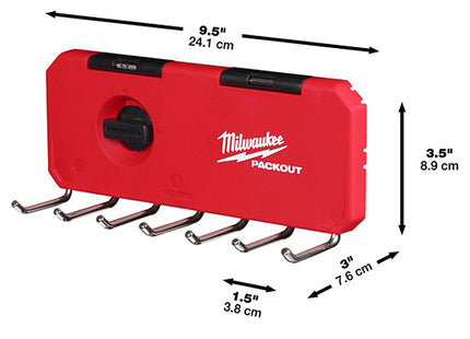 MILWAUKEE PACKOUT GANCIO MULTIPLO DRITTO CORTO PORTATA KG9 MM232X77X100