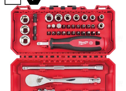 MILWAUKEE SERIE DI BUSSOLE CON CRICCHETTO E BITS DA 1/4" PZ38