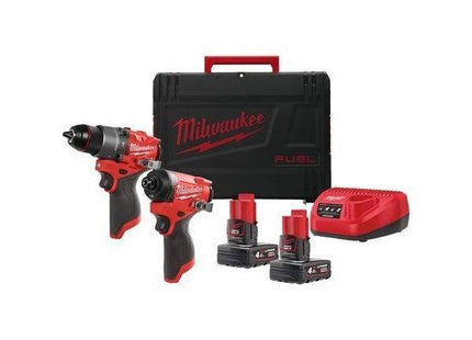 MILWAUKEE KIT M12 FPP2A-402X TRAPANO AVVITATORE+AVVITATORE IMPULSI 1/4"*