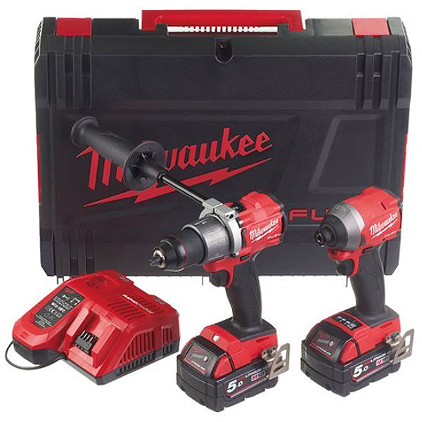 MILWAUKEE KIT M18 FPP2A2-502X TRAPANO+AVVITATORE IMPULSI 1/4"*