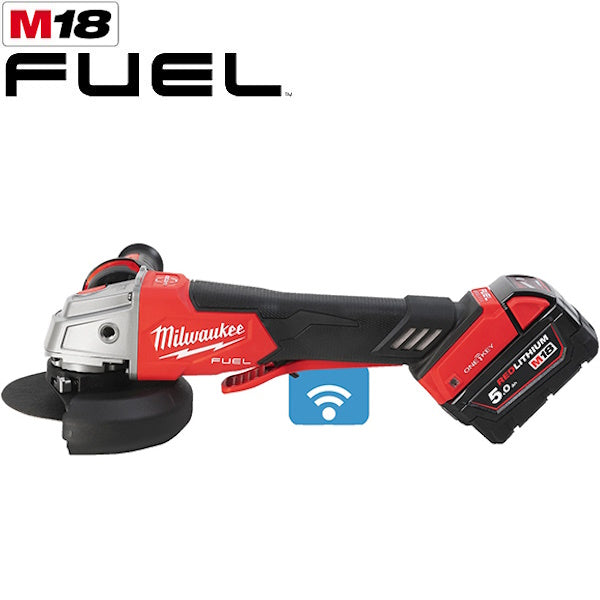 MILWAUKEE SMERIGLIATRICE ANGOLARE A BATTERIA M18 ONEFSAG125XPDB-502X