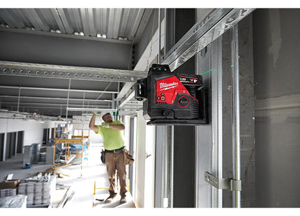MILWAUKEE LASER VERDE A 3 LINEE 360° M12 3PLKIT-401P(V1/23)