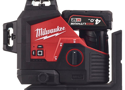 MILWAUKEE LASER VERDE A 3 LINEE 360° M12 3PLKIT-401P(V1/23)