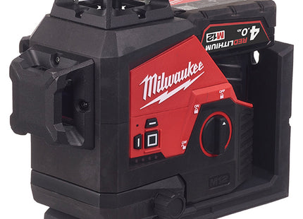 MILWAUKEE LASER VERDE A 3 LINEE 360° M12 3PLKIT-401P(V1/23)