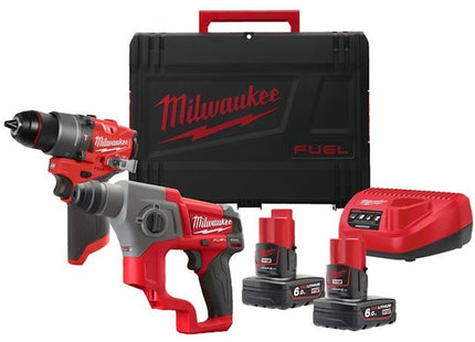 MILWAUKEE KIT M12 FPP2F2-602X TRAPANO+TASSELLATORE SDS-PLUS(V2/24)