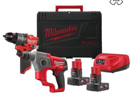 MILWAUKEE KIT M12 FPP2F2-602X TRAPANO+TASSELLATORE SDS-PLUS(V2/24)