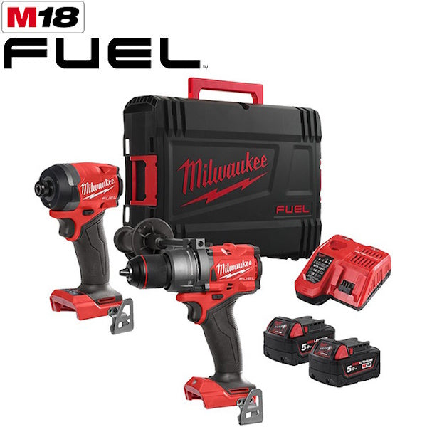 MILWAUKEE KIT M18 FPP2A3-502X TRAPANO+AVVITATORE IMPULSI 1/4"(V1/23)