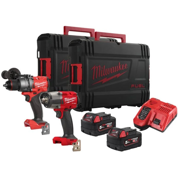 MILWAUKEE KIT M18 FPP2F3-502X TRAPANO+AVVITATORE IMPULSI DA 1/2"