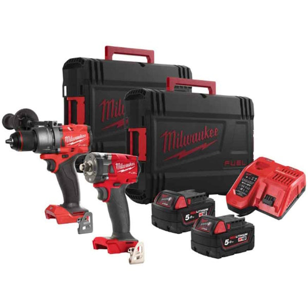 MILWAUKEE KIT M18 FPP2B3-502X TRAPANO+AVVITATORE IMPULSI DA 1/2"