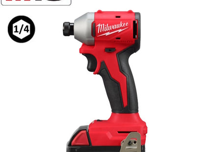 MILWAUKEE AVVITATORE IMPULSI DA 1/4" HEX A BATTERIA M18 BLIDR-502X(V24)