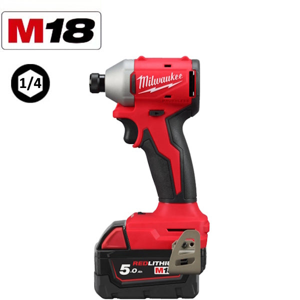 MILWAUKEE AVVITATORE IMPULSI DA 1/4" HEX A BATTERIA M18 BLIDR-502X(V24)