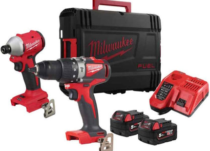 MILWAUKEE KIT M18 BLPP2A3-502X TRAPANO+AVVITATORE IMPULSI 1/4" (V2/24)