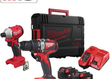 MILWAUKEE KIT M18 BLPP2A3-502X TRAPANO+AVVITATORE IMPULSI 1/4" (V2/24)
