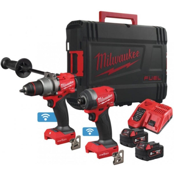 MILWAUKEE KIT M18 ONEPP2A3-502X TRAPANO+AVVITATORE IMPULSI 1/4"