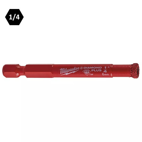 MILWAUKEE PUNTA DIAMANTATA DIAMOND PLUS A SECCO/UMIDO D.MM 6X55
