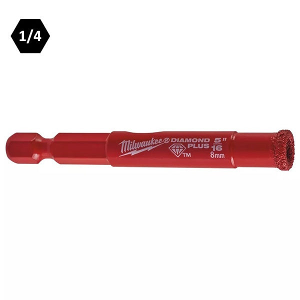 MILWAUKEE PUNTA DIAMANTATA DIAMOND PLUS A SECCO/UMIDO D.MM 8X55