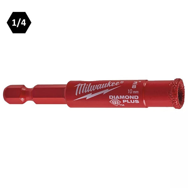 MILWAUKEE PUNTA DIAMANTATA DIAMOND PLUS A SECCO/UMIDO D.MM10X55