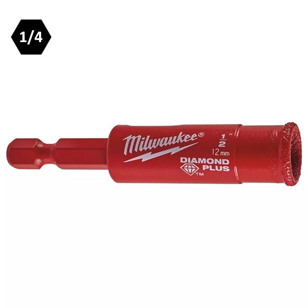 MILWAUKEE PUNTA DIAMANTATA DIAMOND PLUS A SECCO/UMIDO D.MM12X55