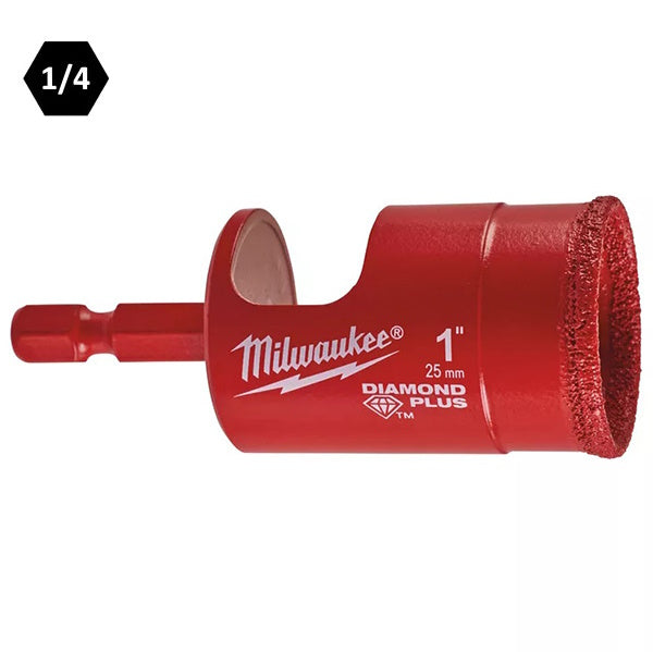 MILWAUKEE PUNTA DIAMANTATA DIAMOND PLUS A SECCO/UMIDO D.MM25X55*