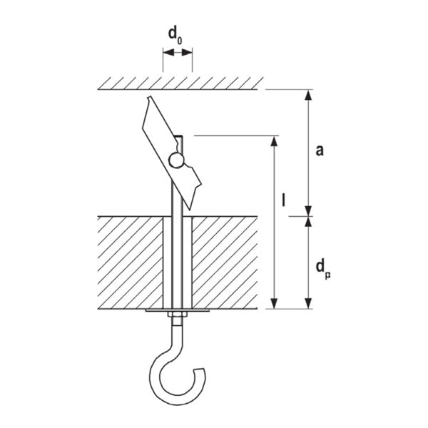 FISCHER ANCORA DI FISSAGGIO KDO 4 CON OCCHIOLO CHIUSO VITE M4X 65