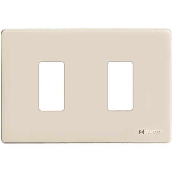 BTICINO MAGIC PLACCA 2 POSTI COLORE AVORIO