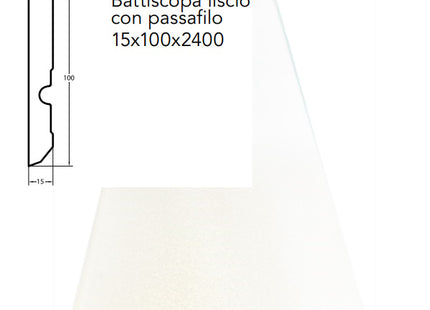 PIRCHER BATTISCOPA IN MDF COLORE BIANCO