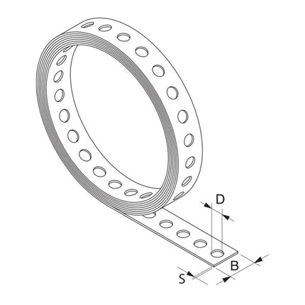 FISCHER BANDELLA PERFORATA ZINCATA LBV 12 MT10X12MM