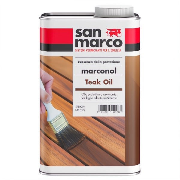 SAN MARCO MARCONOL TEAK OIL OLIO PROTETTIVO E RAVVIVANTE PER LEGNO LT 1