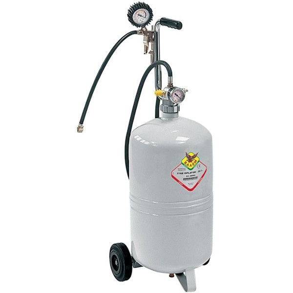 RAASM GONFIAGOMME CON SERBATOIO DA LT24 E PISTOLA GONFIAGGIO 0-10 BAR