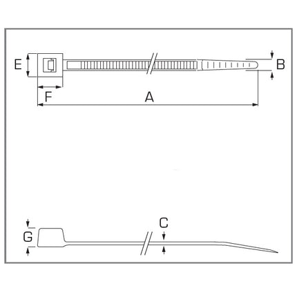 ELEMATIC FASCETTE DI CABLAGGIO IN NYLON NATURALE MM 9,0X780 PZ100