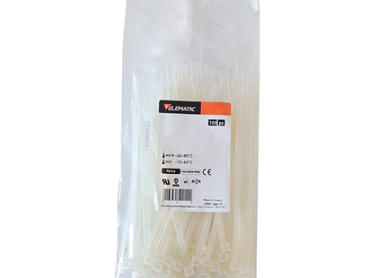 ELEMATIC FASCETTE DI CABLAGGIO IN NYLON NATURALE IN CONF.DA PZ100