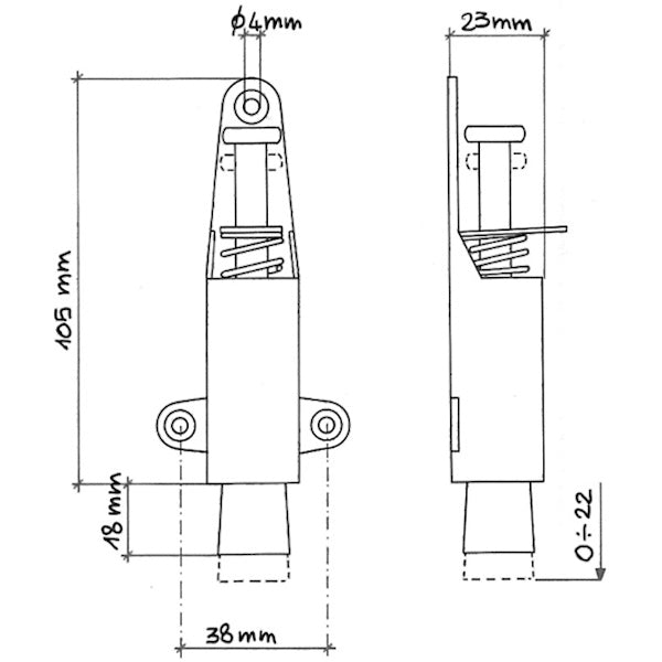 MACO FERMAPORTE A PEDALE MM120 COLORE NERO