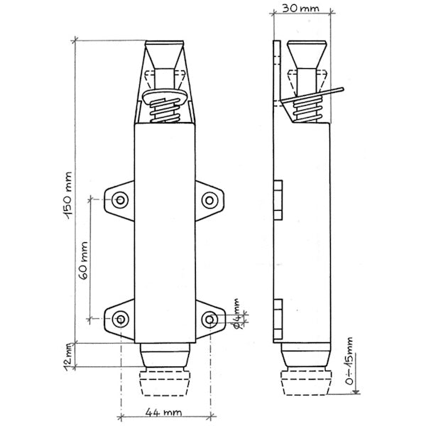 MACO FERMAPORTE A PEDALE MM170 COLORE NERO