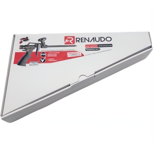 RENAUDO PISTOLA PER SCHIUMA POLIURETANICA TOTAL BLACK PTFE SLIM