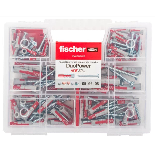 FISCHER DUOPOWER KIT TASSELLI CON VITE DA D.MM5-6-8 IN SCATOLA DA PZ.80