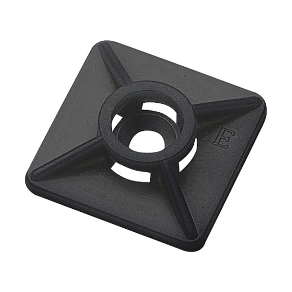 ELEMATIC BASETTE ADESIVE A 2 VIE IN ABS NERO PER FASCETTE MM4,8 PZ100