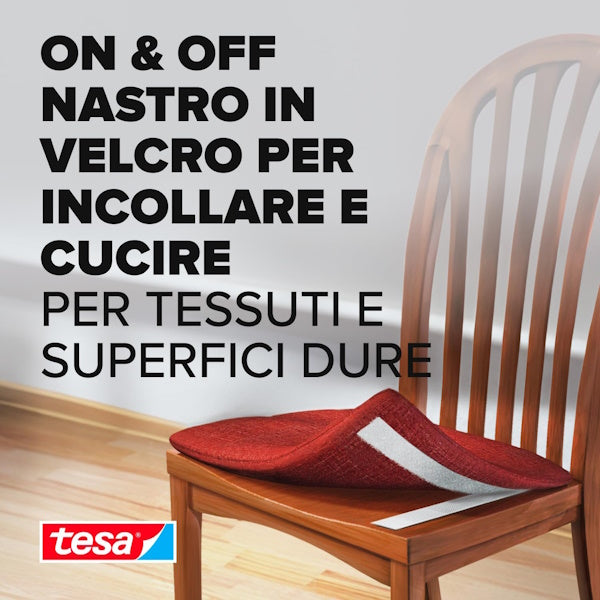 TESA NASTRO ADESIVO E DA CUCIRE ATTACCA-STACCA ON&OFF MM20X1MT BIANCO