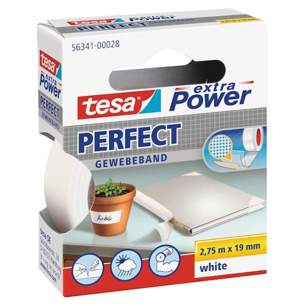 TESA NASTRO ADESIVO TELATO EXTRA POWER PERFECT MM19X2,75MT BIANCO