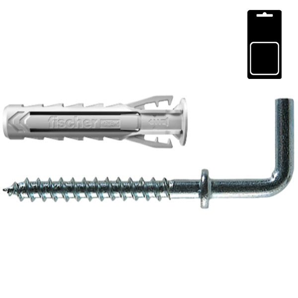 FISCHER TASSELLO SX PLUS 6 C/2 K IN NYLON CON GANCIO MEDIO BLISTER PZ10