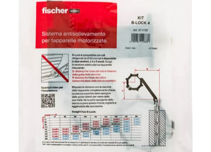 FISCHER SISTEMA ANTINTRUSIONE PER TAPPARELLE MOTORIZZATE B-LOCK