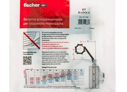 FISCHER SISTEMA ANTINTRUSIONE PER TAPPARELLE MOTORIZZATE B-LOCK