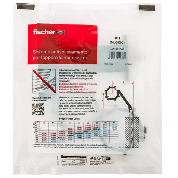 FISCHER SISTEMA ANTINTRUSIONE PER TAPPARELLE MOTORIZZATE B-LOCK