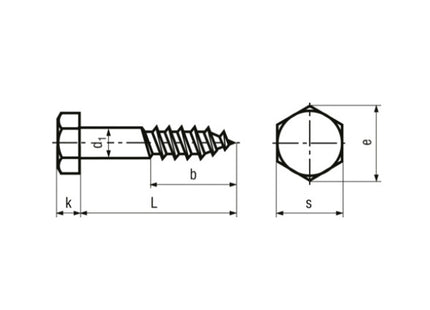 VITE TIRAFONDO PER LEGNO TE ZINCATA BIANCA D.MM12X260 UNI 704 DIN 571