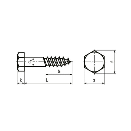 VITE TIRAFONDO PER LEGNO TE ZINCATA BIANCA D.MM16X240 UNI 704 DIN 571*