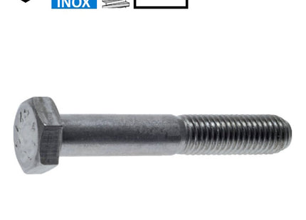 VITE TE PARZIALMENTE FILETTATA IN ACCIAIO INOX A2 UNI 5737