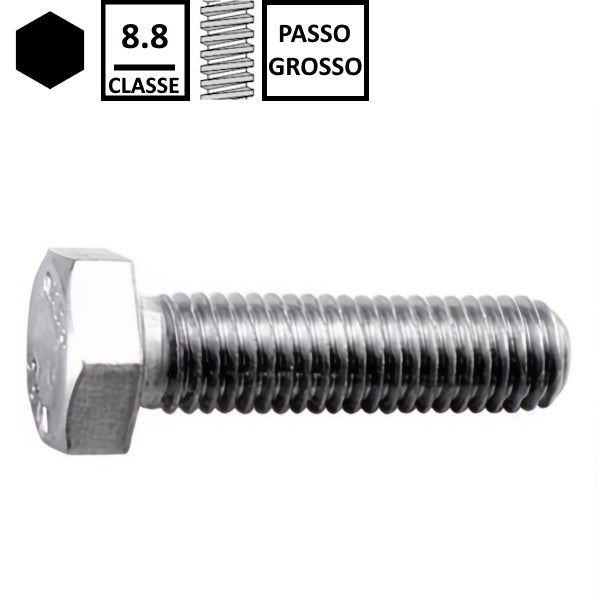 VITE TE INTERAMENTE FILETTATA CL. 8.8 ZINCATA BIANCA UNI 5739